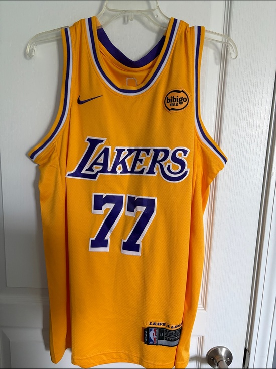Nike Other - Los Angeles Lakers Luka Doncic #77 Yellow & Purple Nike Jersey